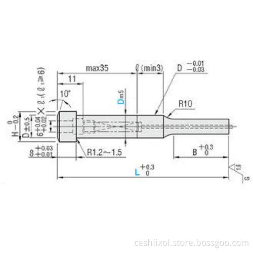 Spring Pin Reinforced type HSS Punches TiCN Coating Heavy L